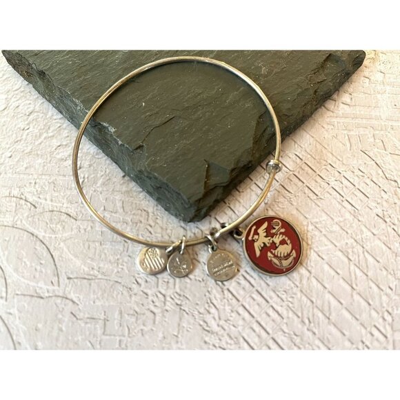 Alex and Ani Silver U.S. Marine Corps Charm Bangle - Picture 5 of 8